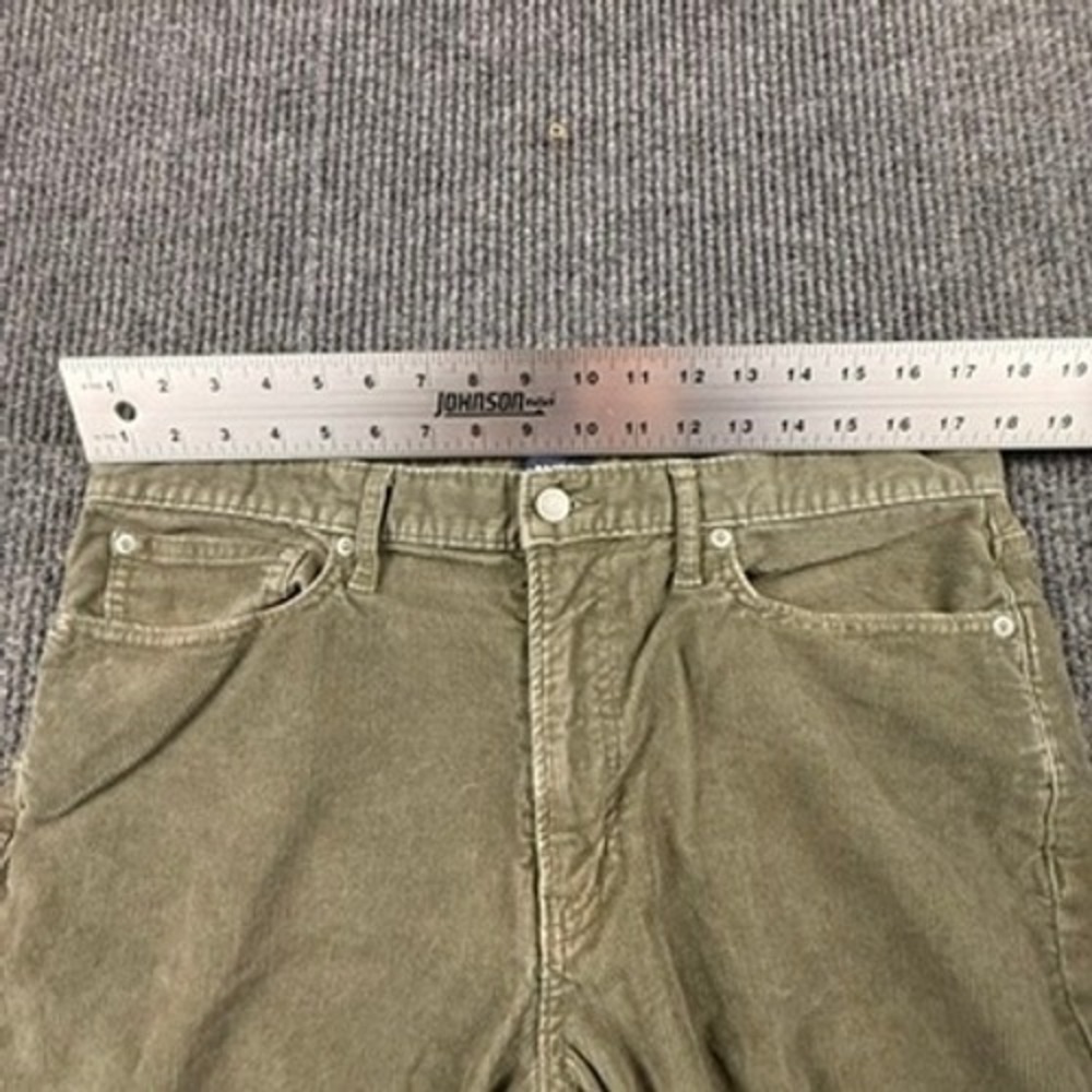 Lands End Mens Size 35 Traditional Fit Corduroy Pants Olive Green Stretch 501617 - Picture 4 of 12